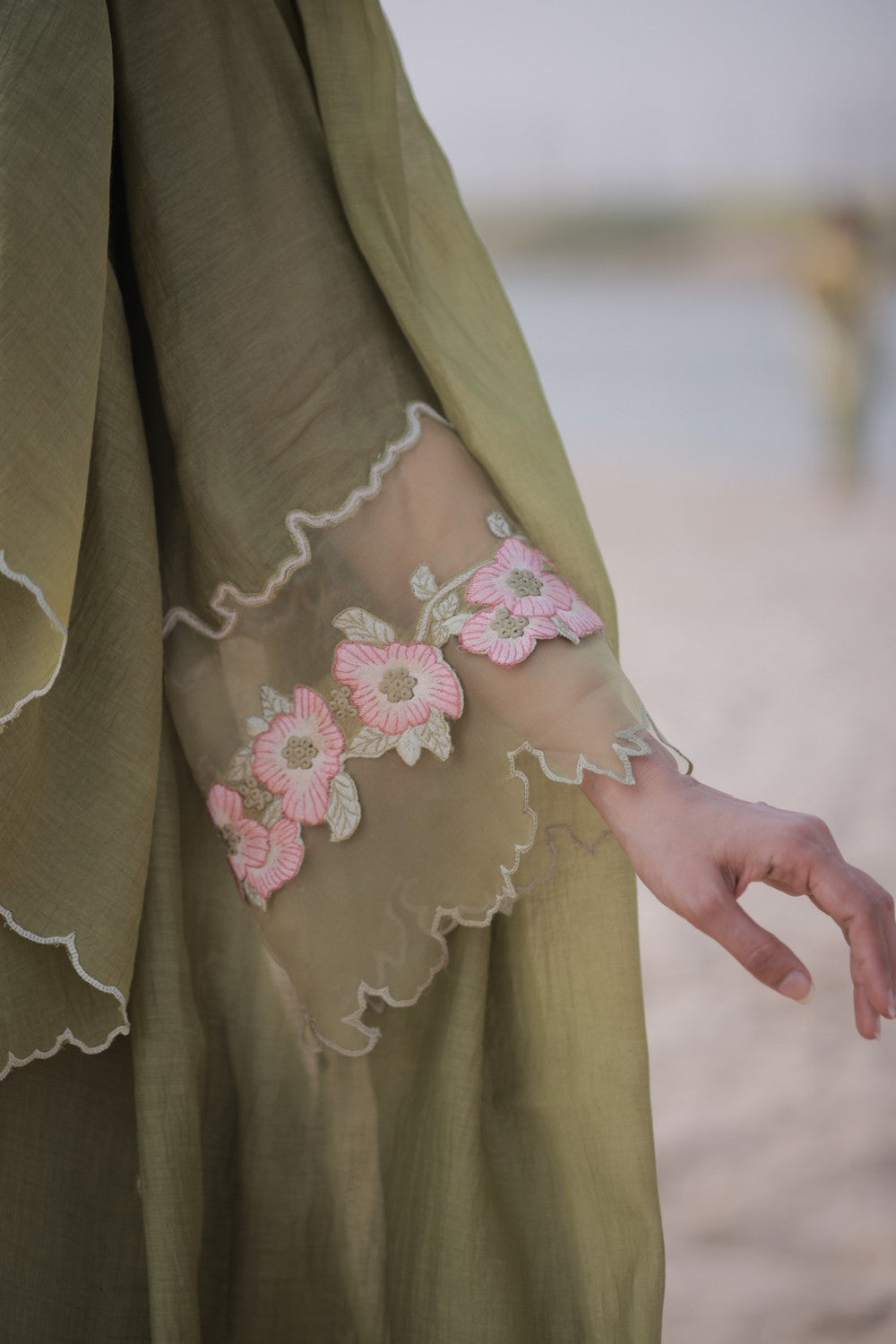 Olive Floral Suit