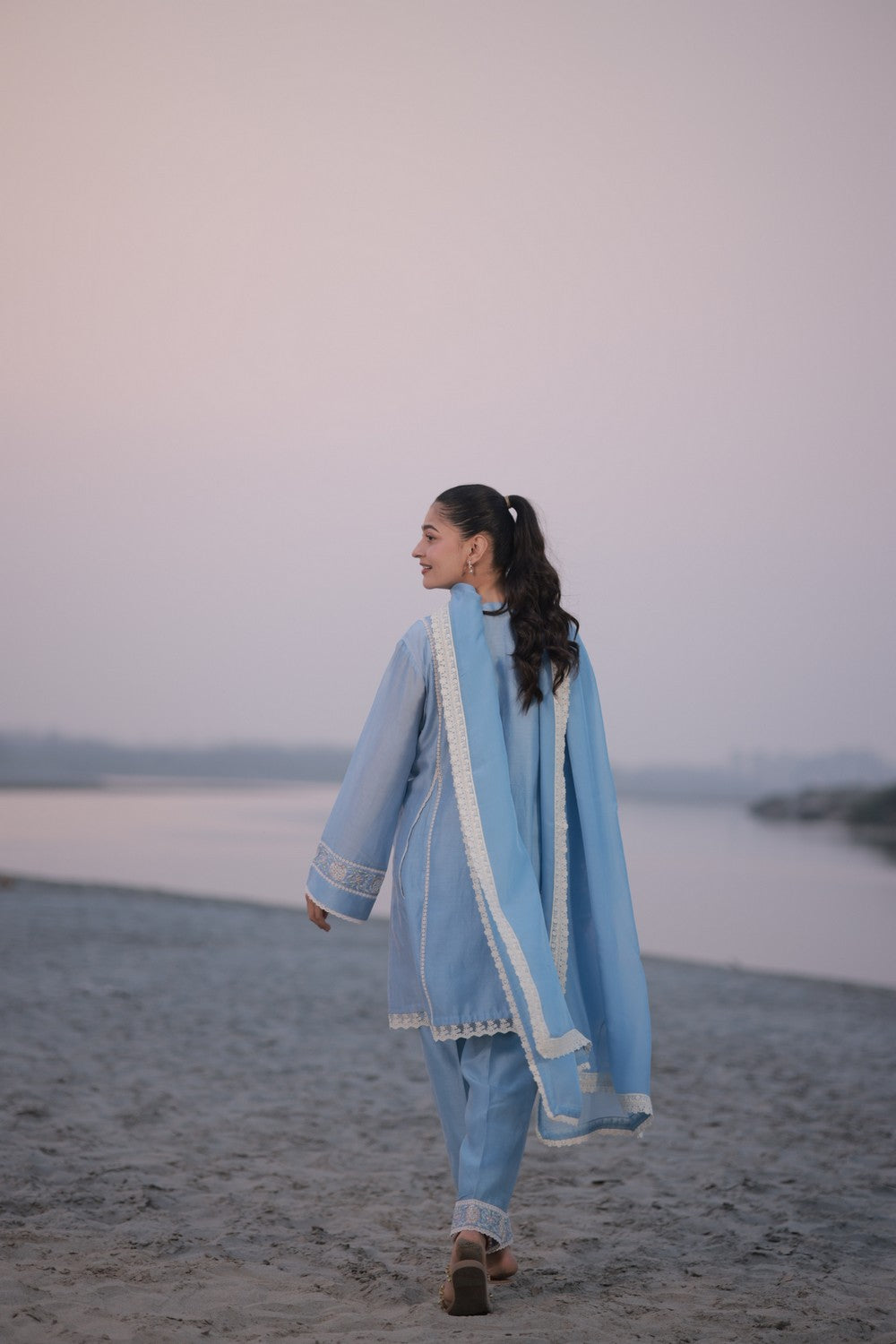 Powder Blue Kalidar Suit