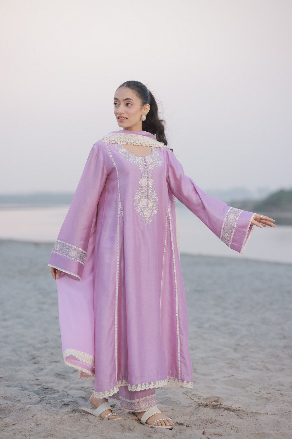 Lilac Kalidar Suit