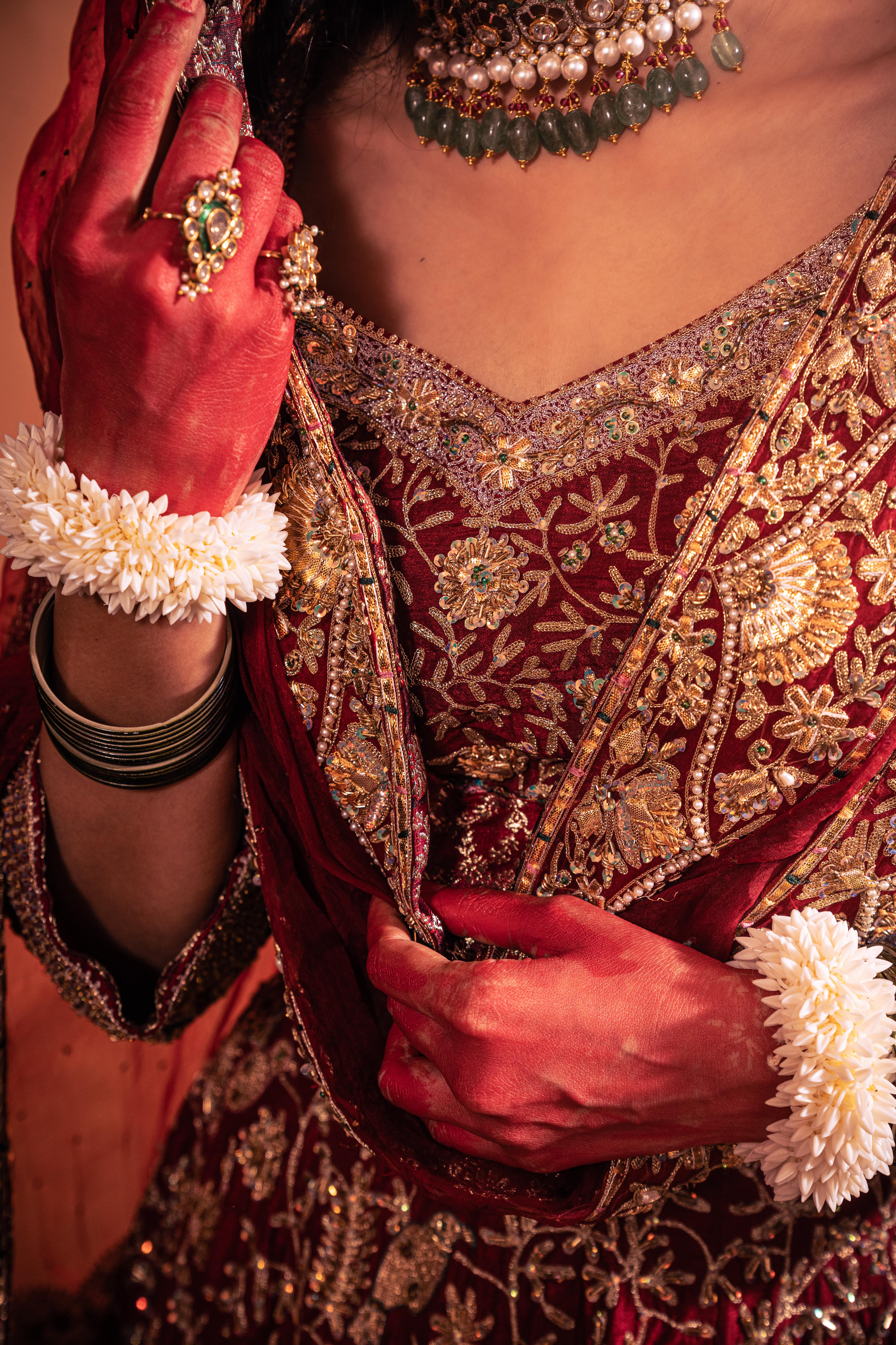 Sahiba - Deep Red Lehenga