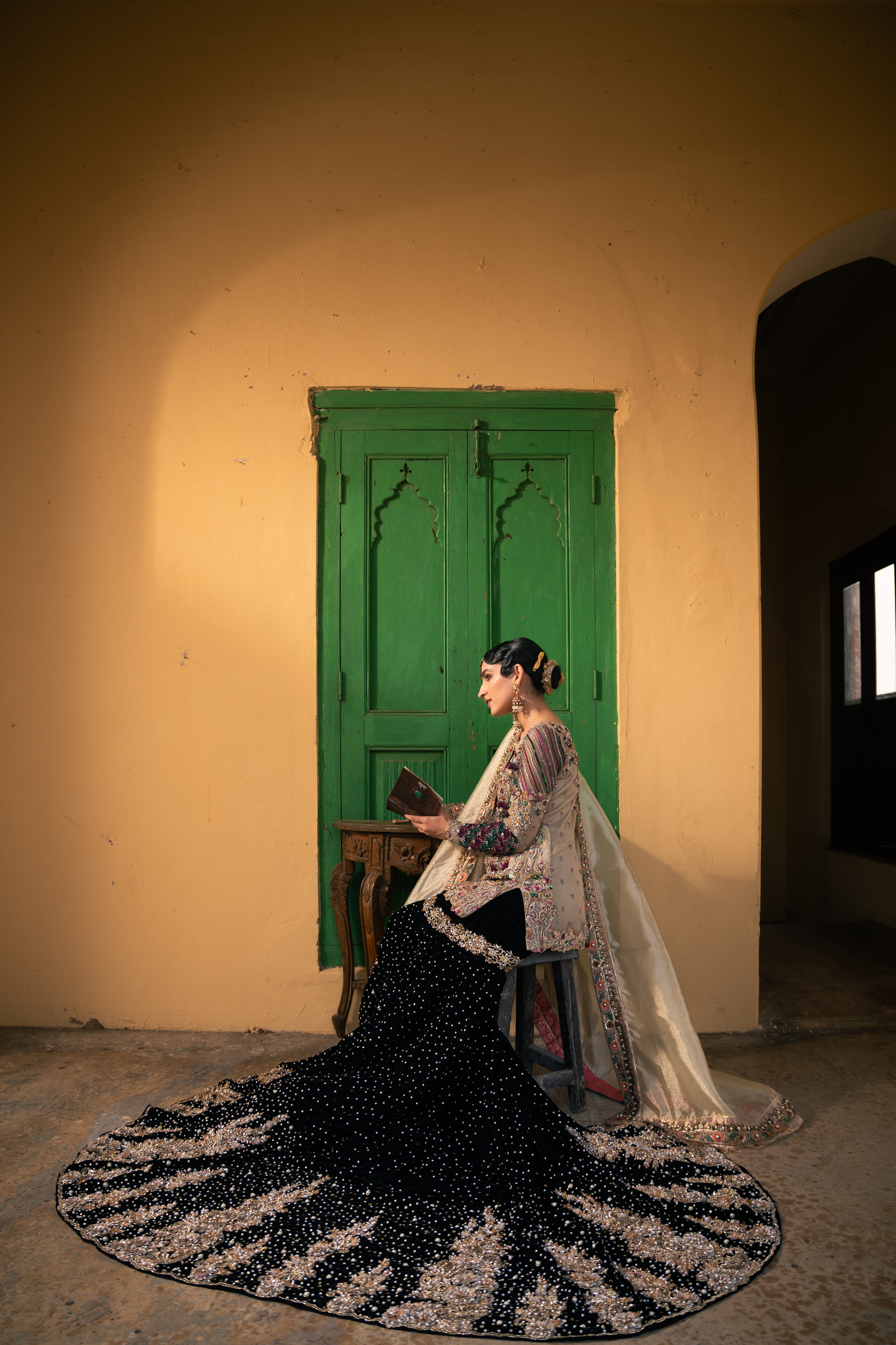 Sahiba - Black Trail Gharara