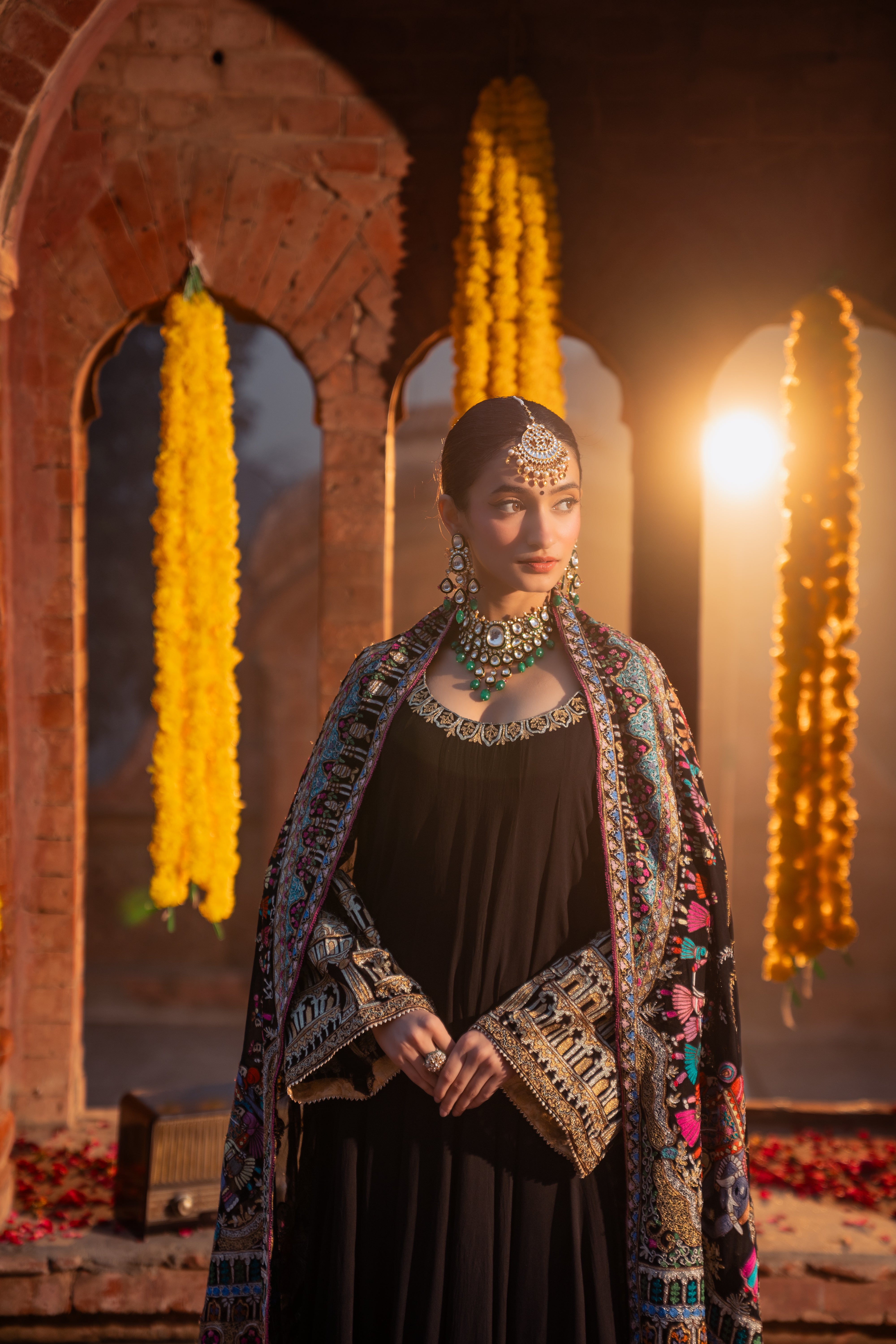 Sassi - Black Anarkali with Odhni
