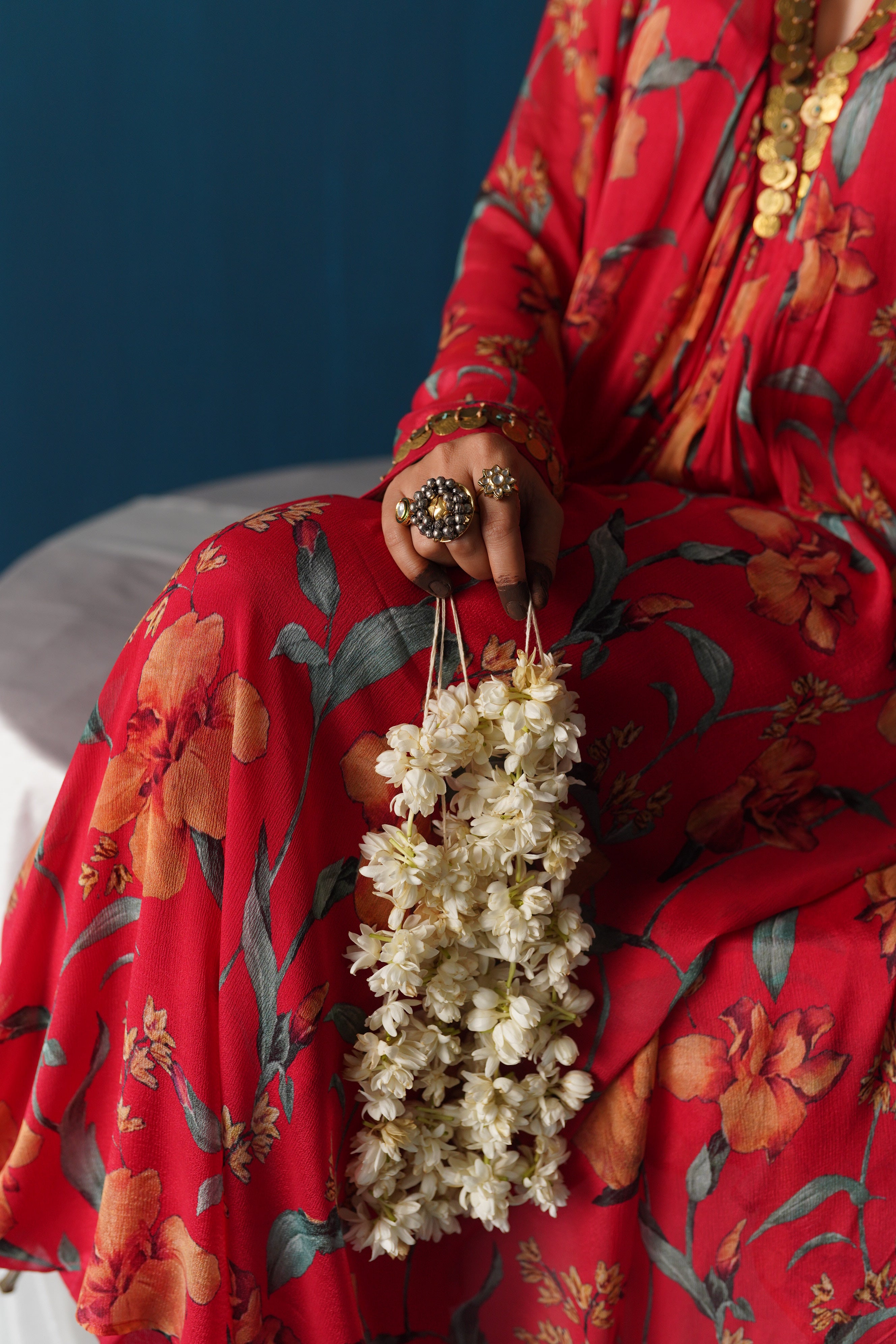 Nazia- Pleated Kurta Set - Red