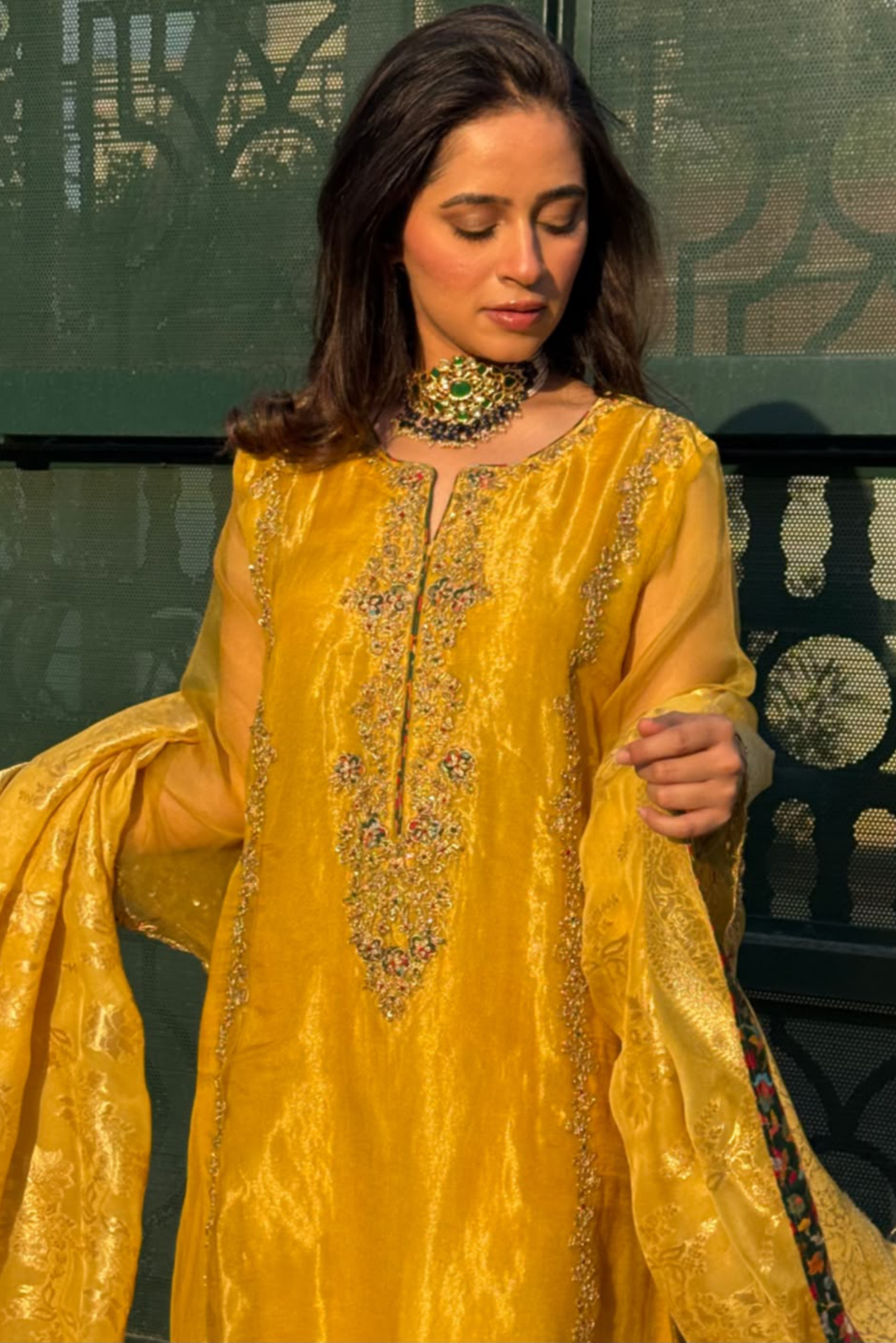 Sunehri- Tissue Chanderi Suit