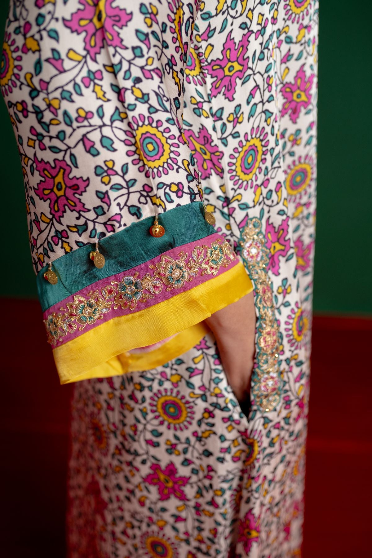 White Printed Kurta Set