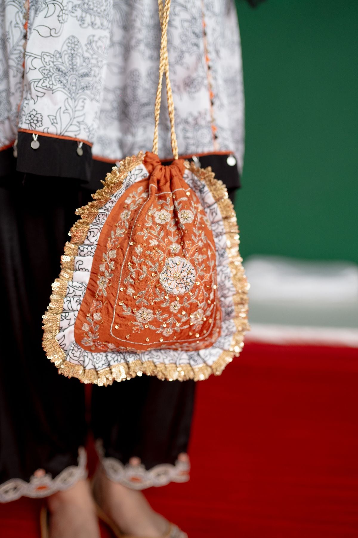 White Printed Kurta Set