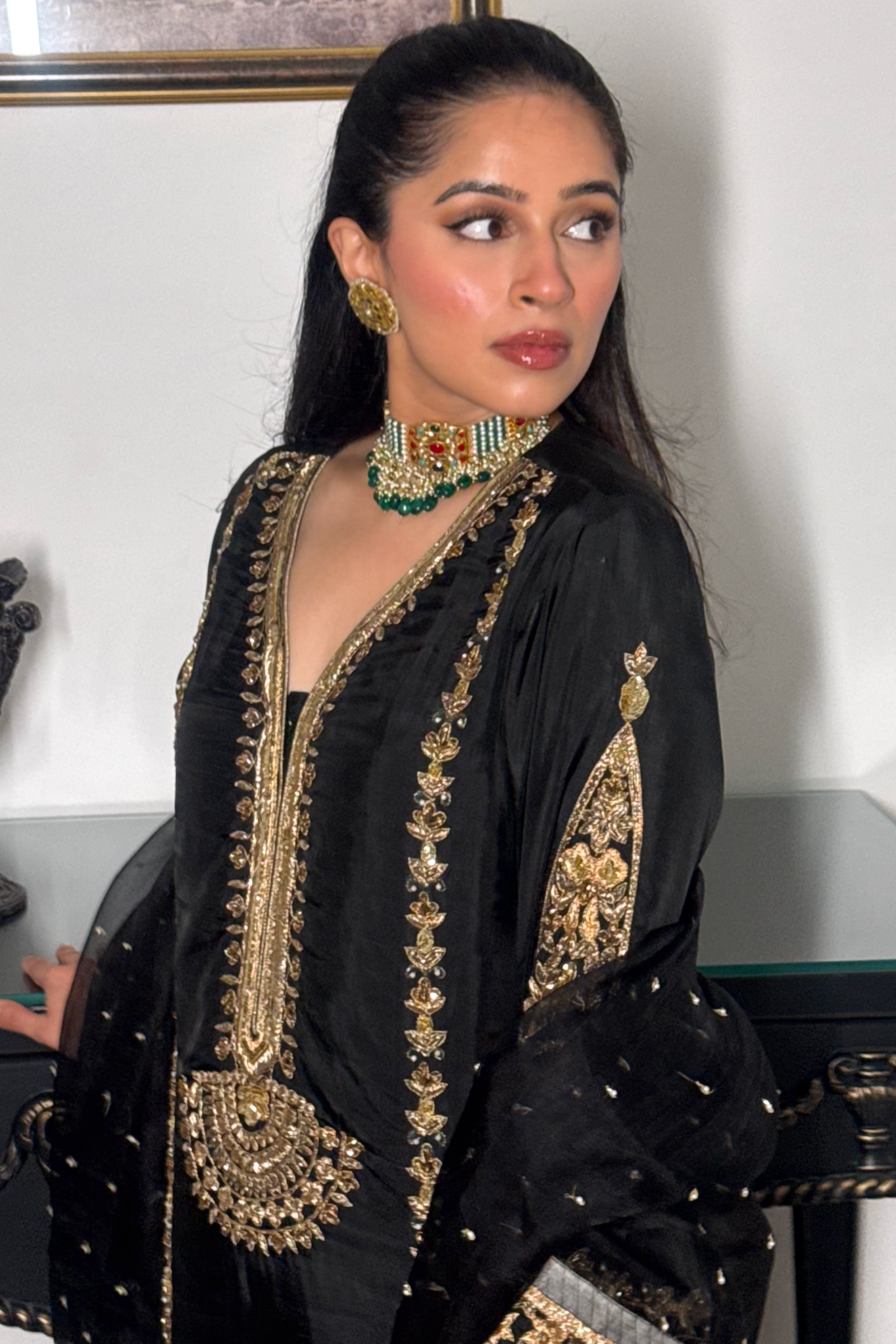 Naqsh - Black & Off White Suit