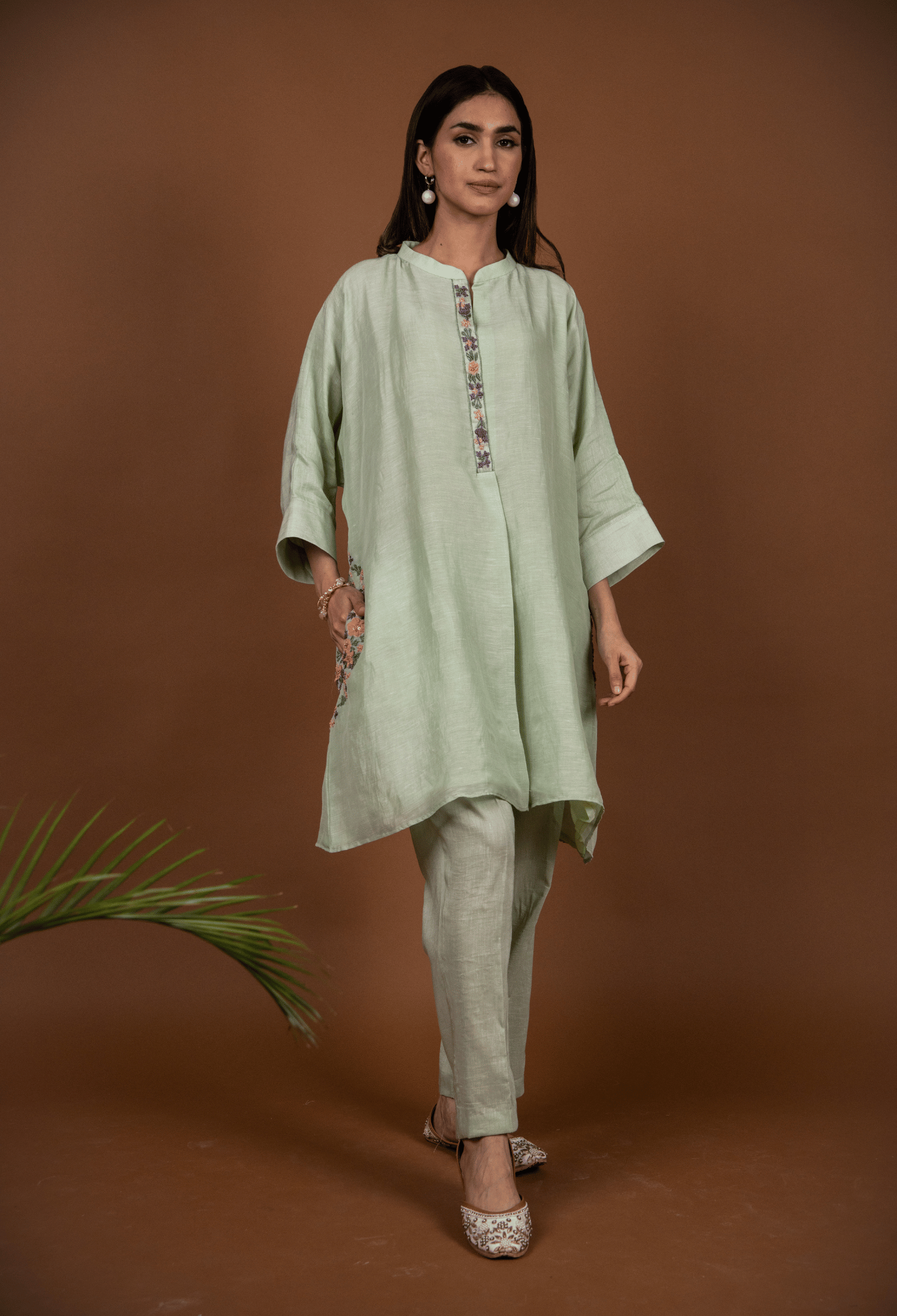 Linen Co-ord Set - Light Green