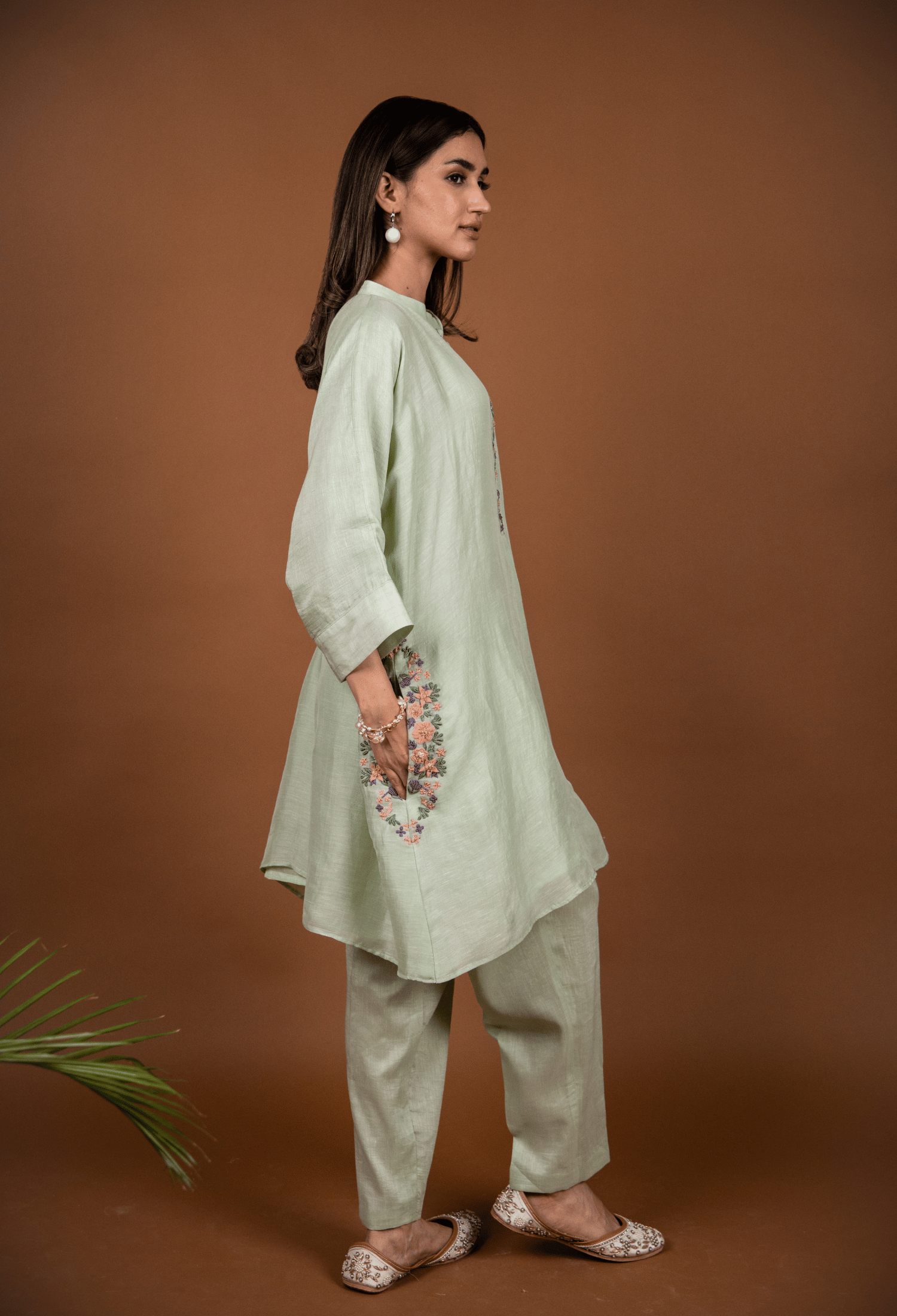 Linen Co-ord Set - Light Green