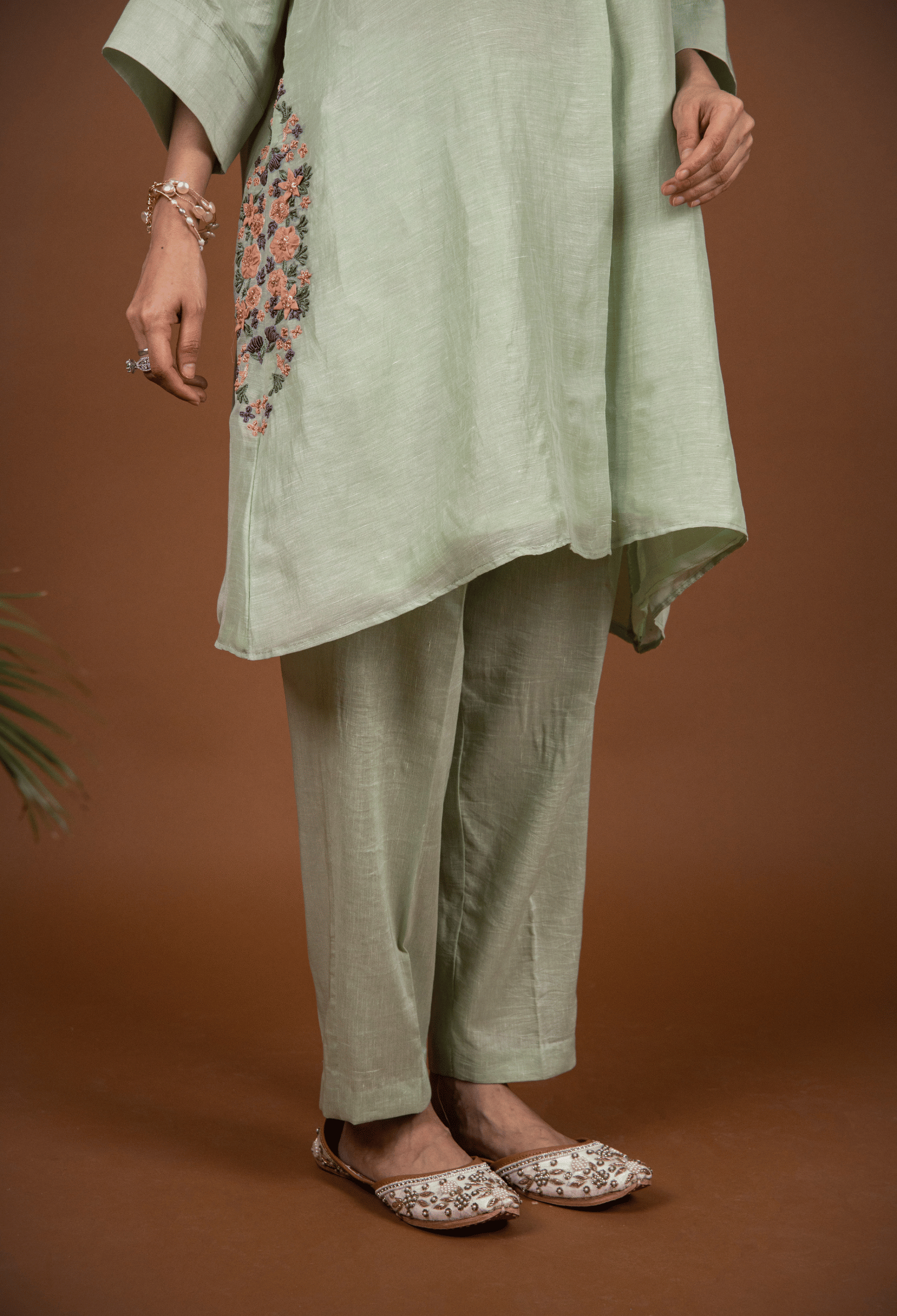 Linen Co-ord Set - Light Green