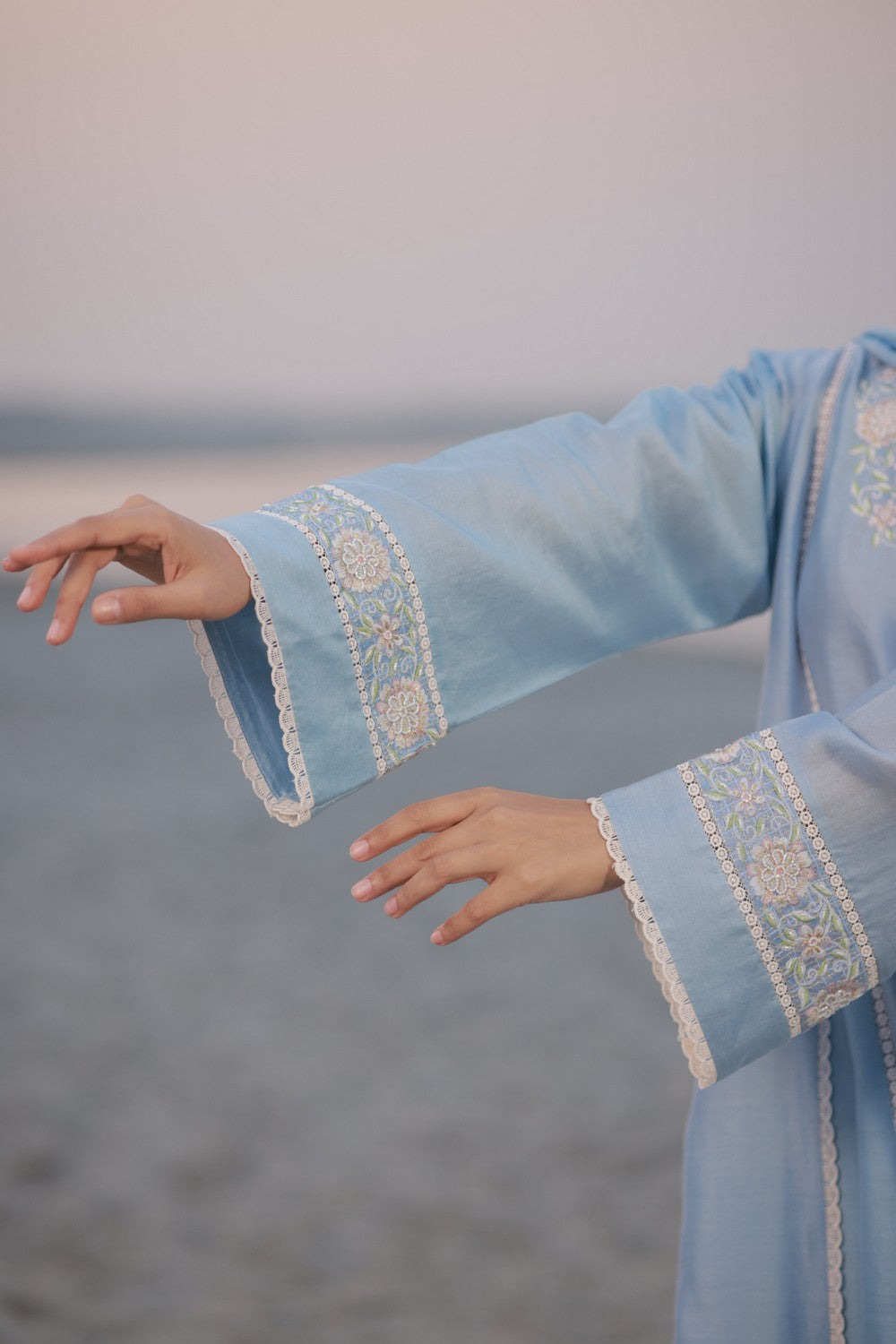 Powder Blue Kalidar Suit
