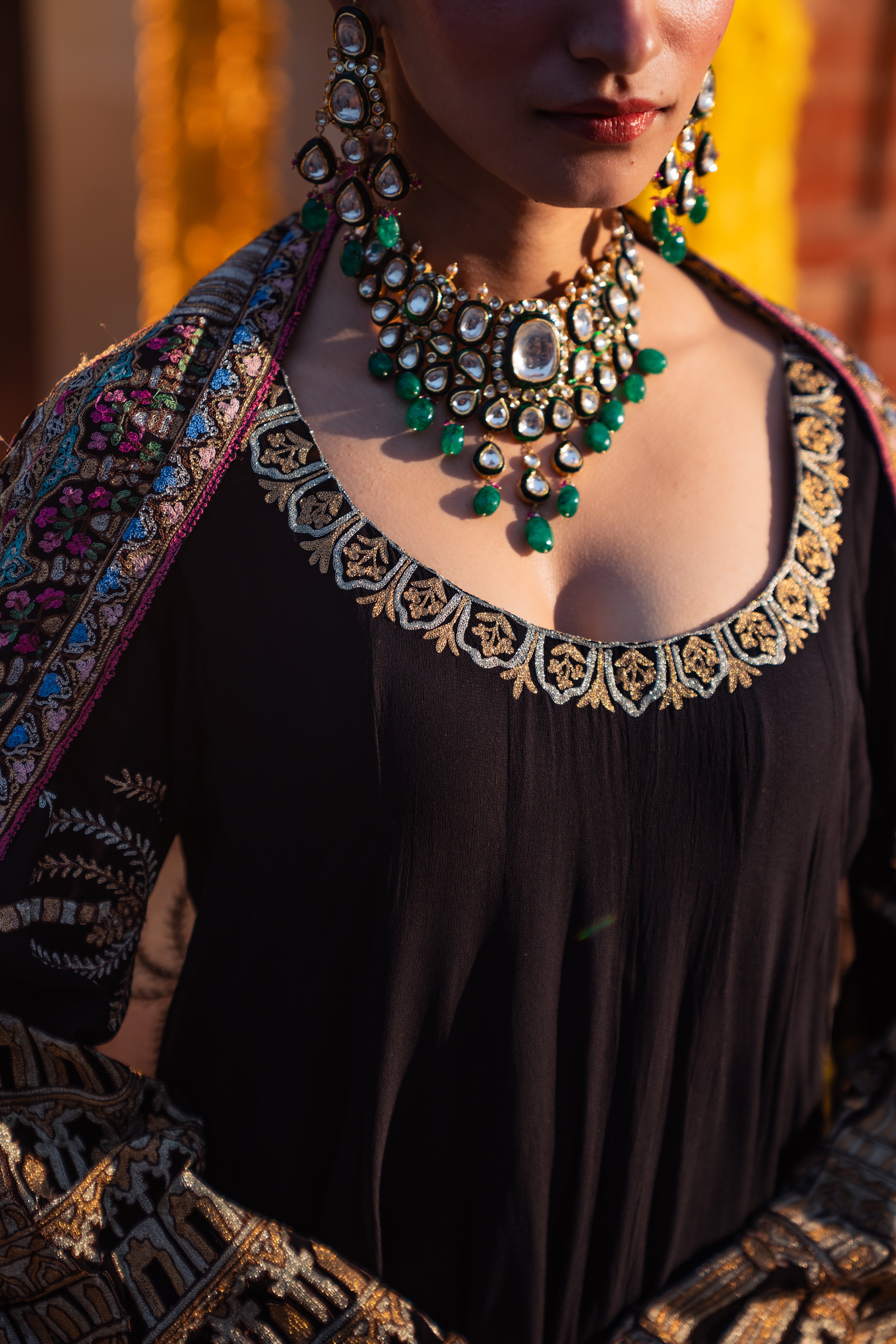 Sassi - Black Anarkali with Odhni