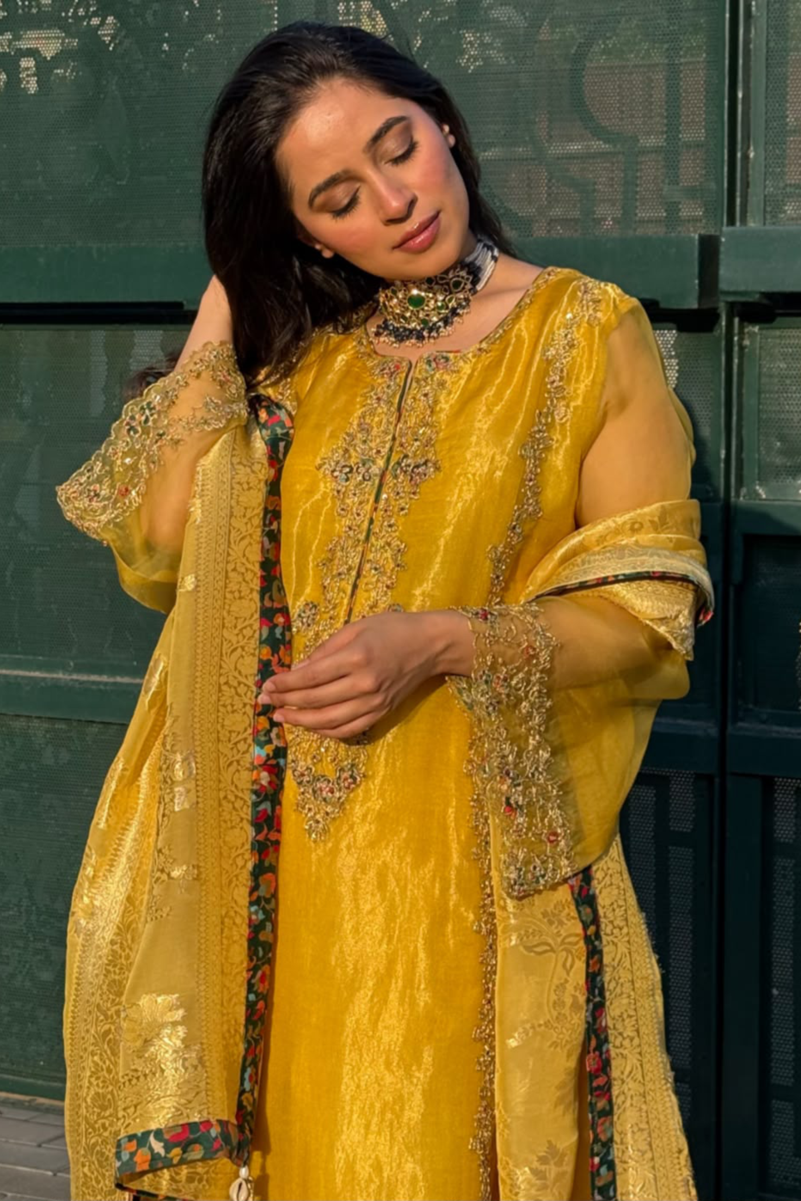 Sunehri- Tissue Chanderi Suit