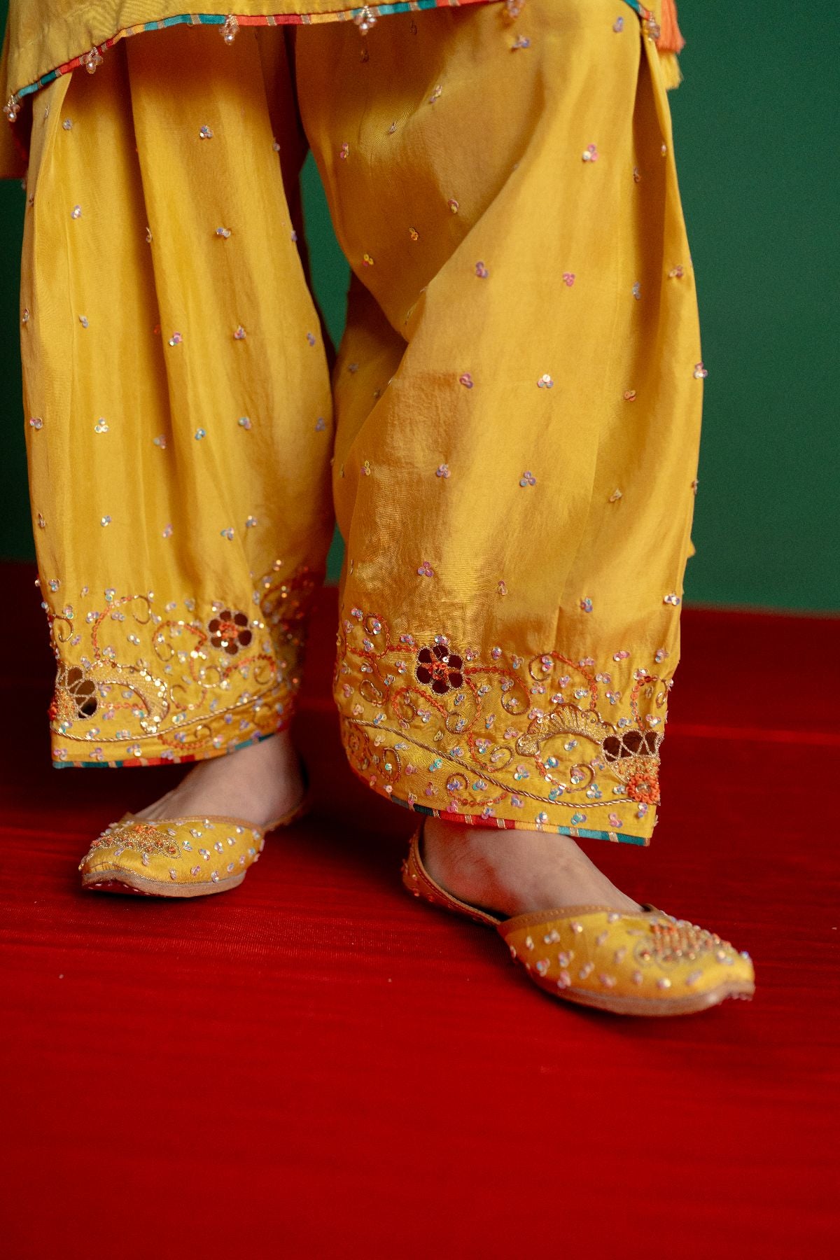 Yellow Farshi Salwar Suit
