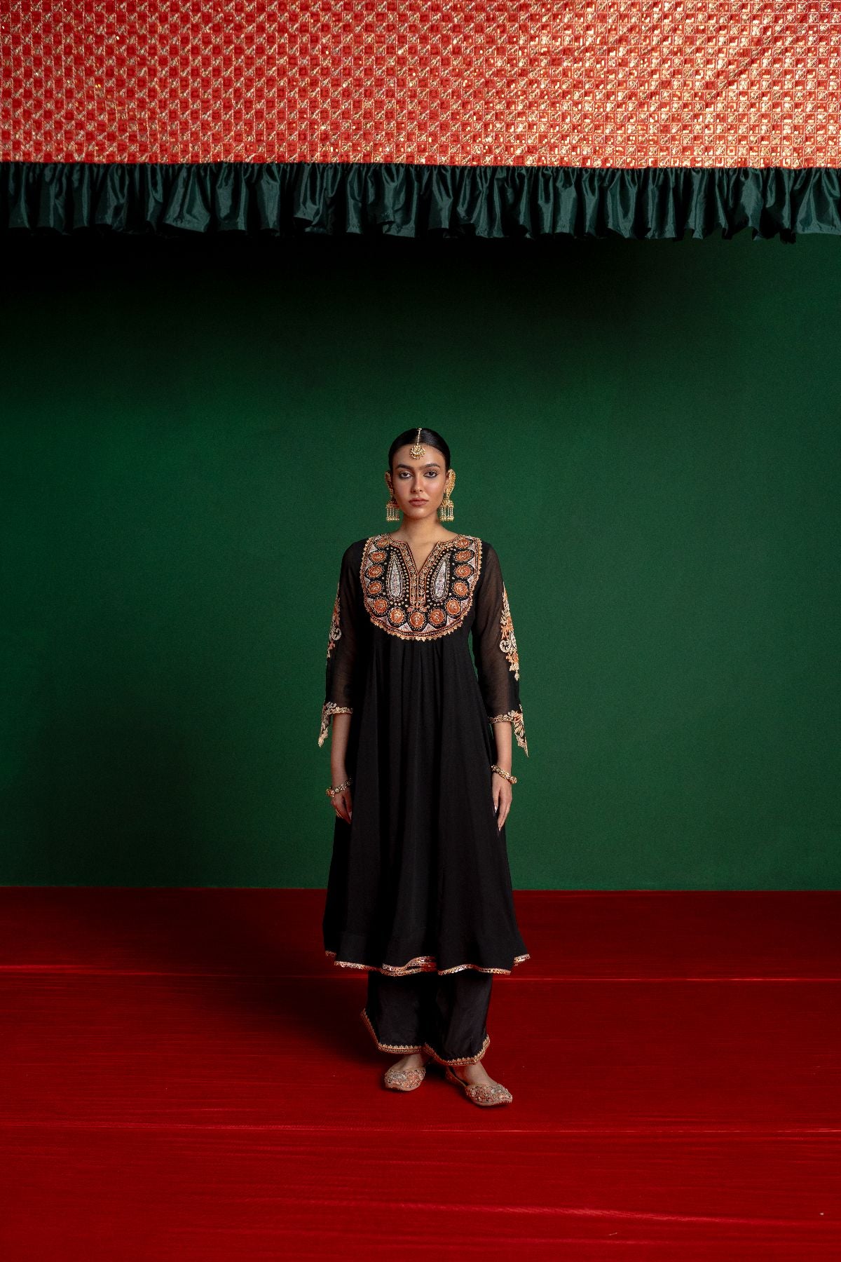 Black Paisley Anarkali