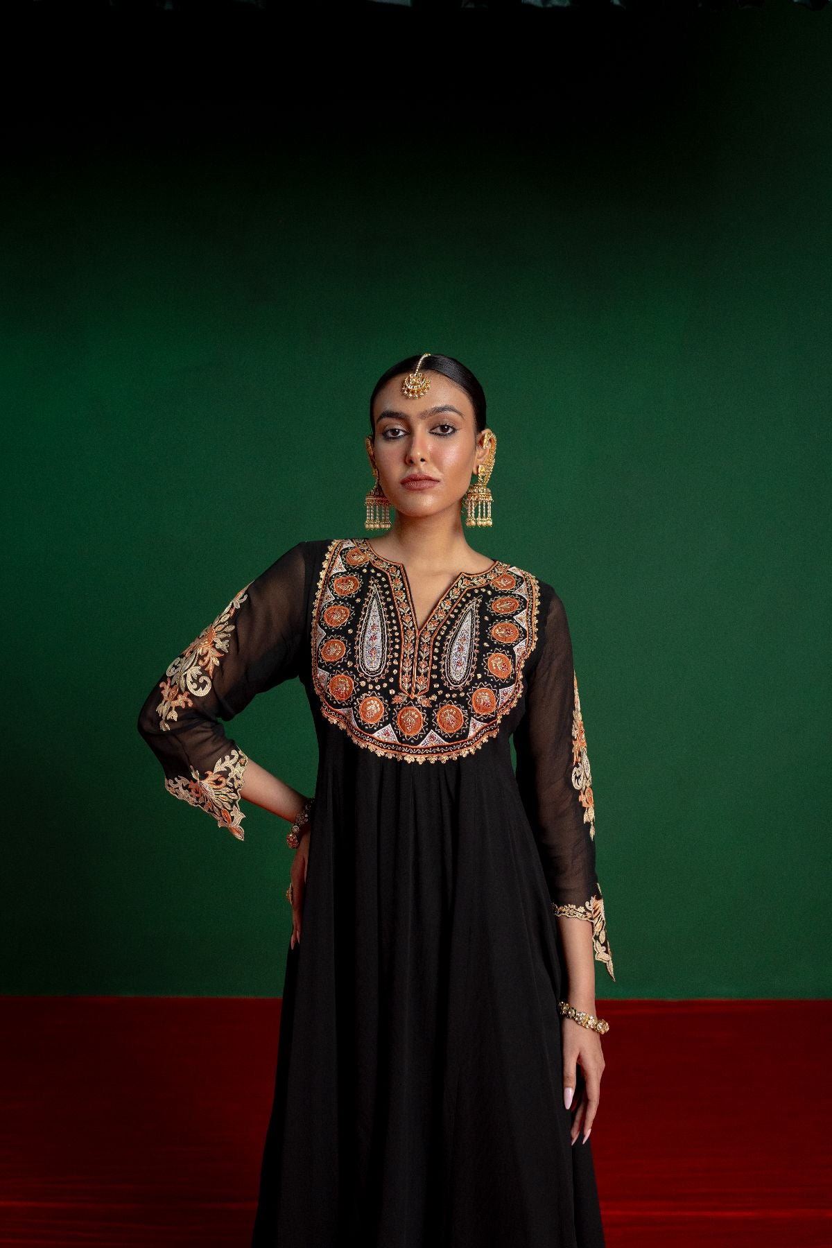 Black Paisley Anarkali