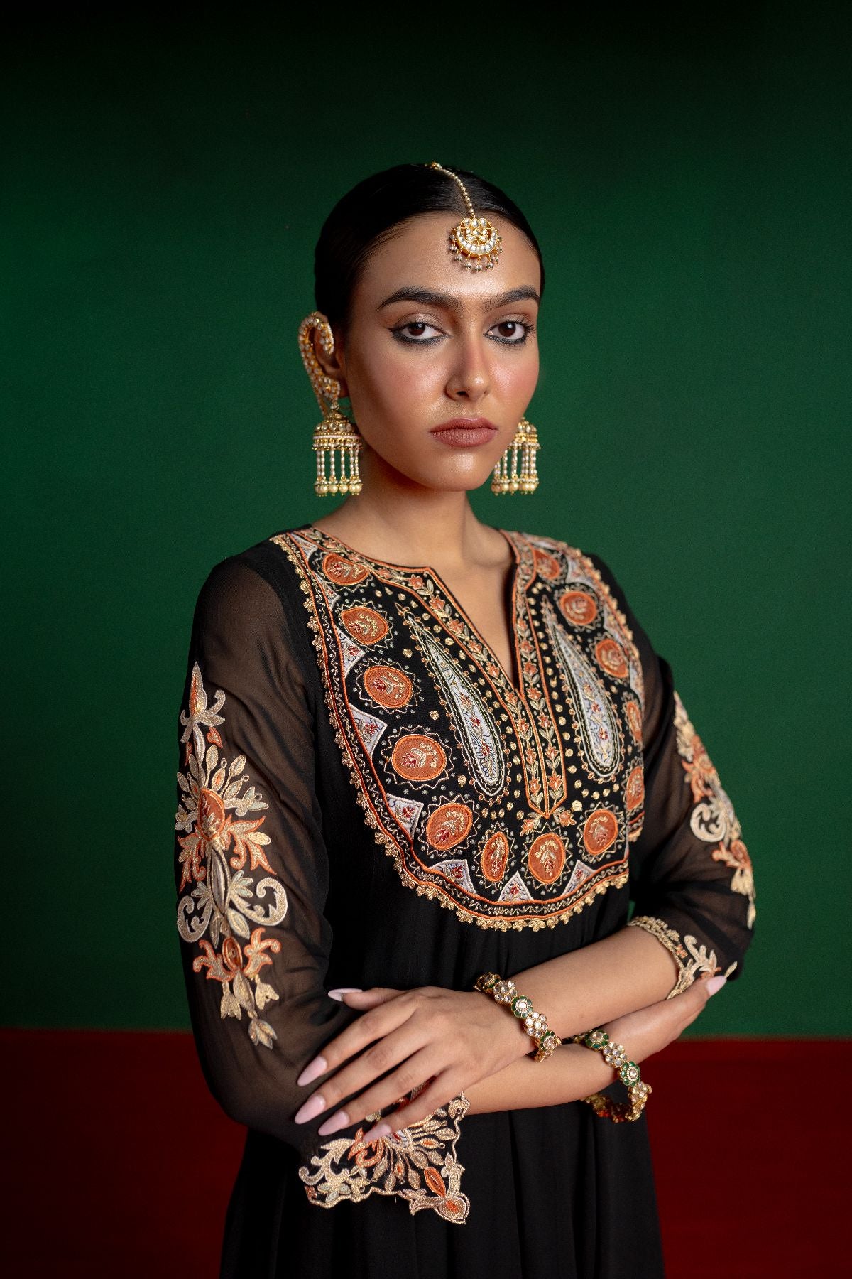 Black Paisley Anarkali