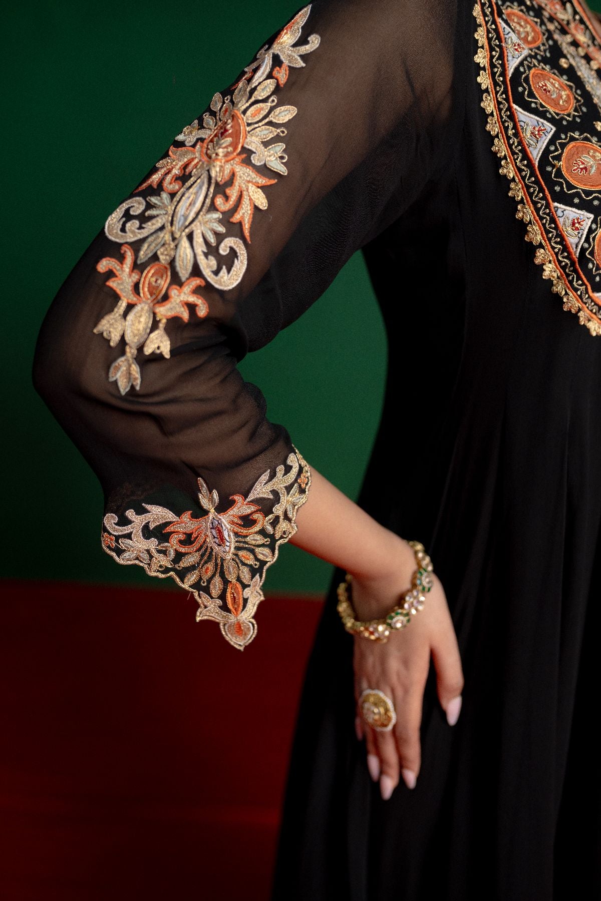 Black Paisley Anarkali