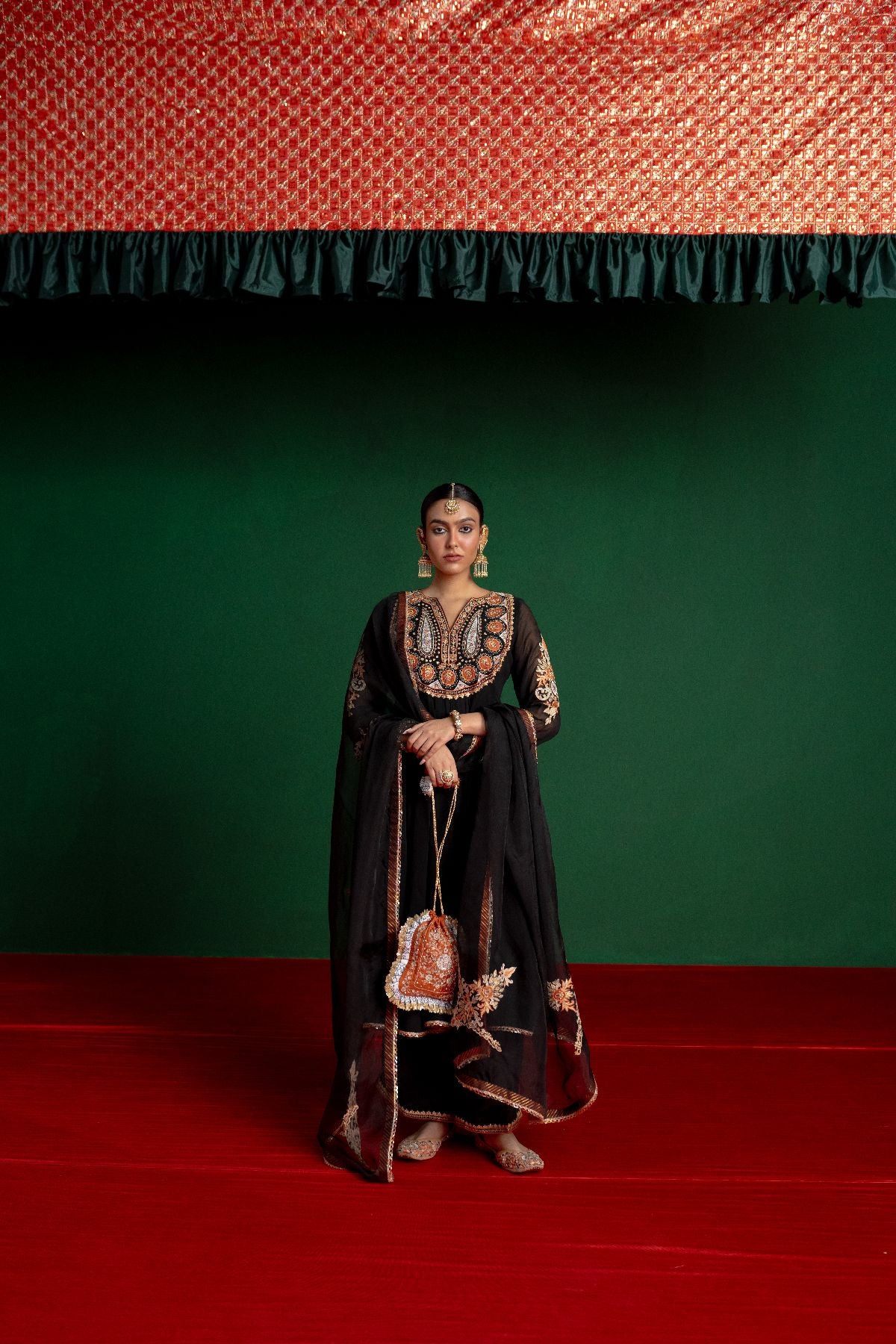 Black Paisley Anarkali