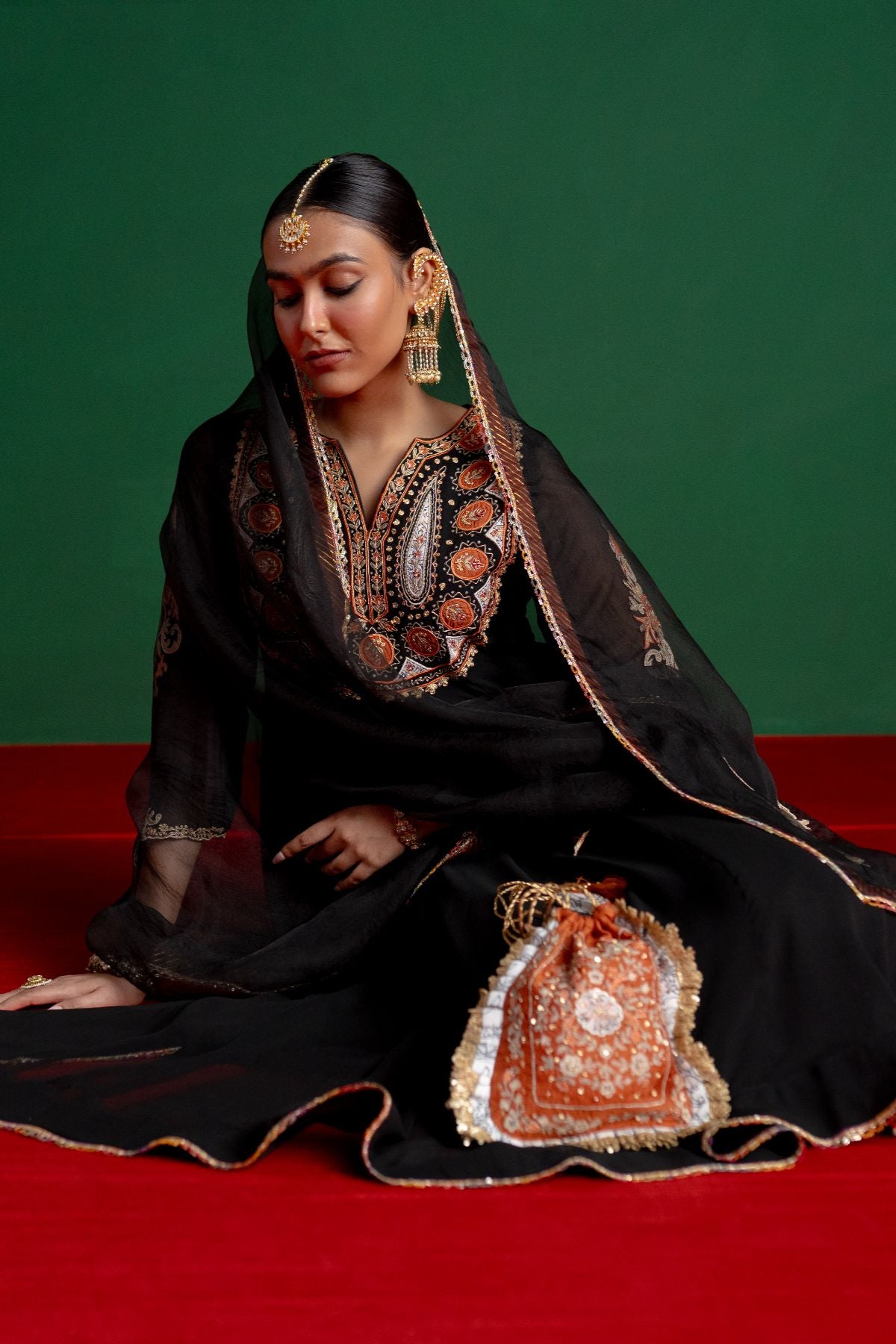 Black Paisley Anarkali