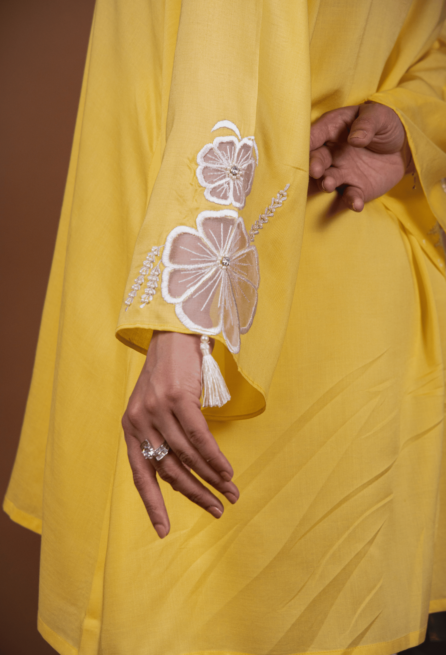 Floral Lawn Co-ord Set - Yellow
