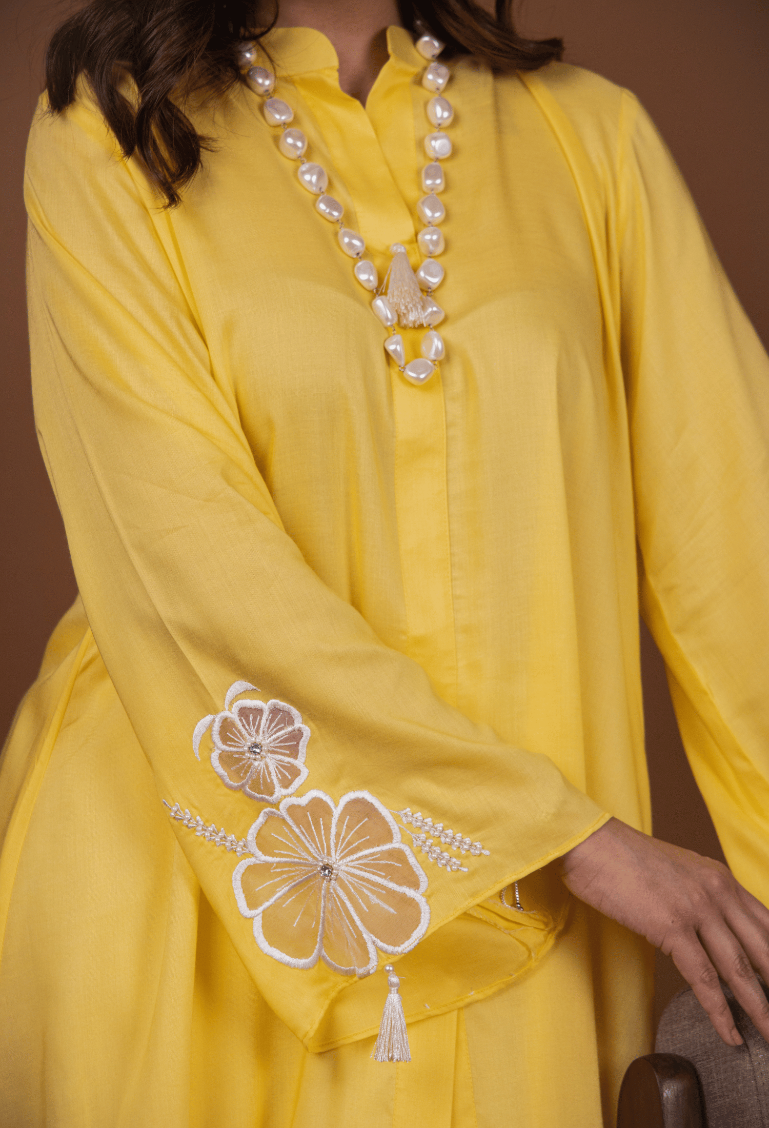 Floral Lawn Co-ord Set - Yellow