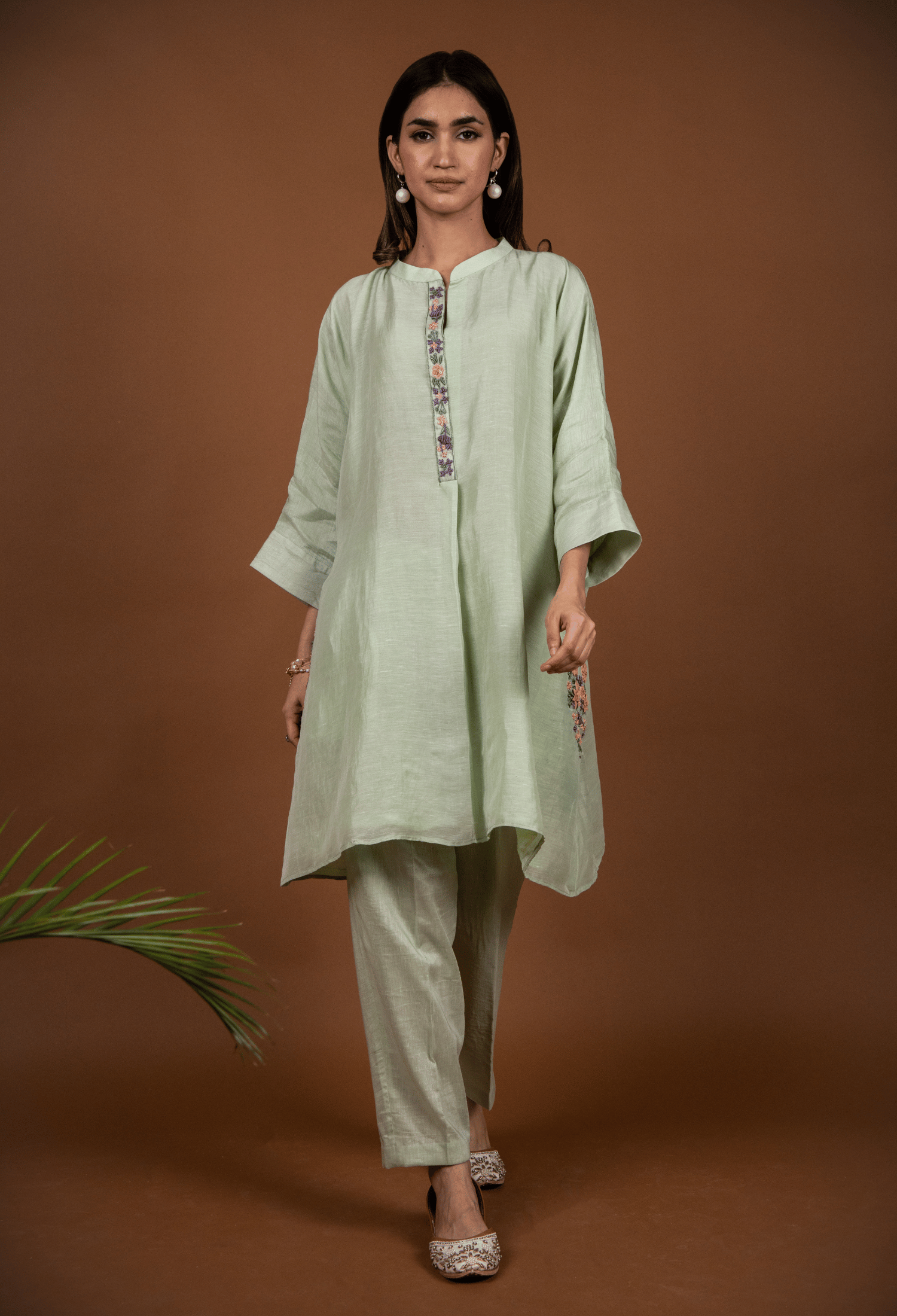 Linen Co-ord Set - Light Green