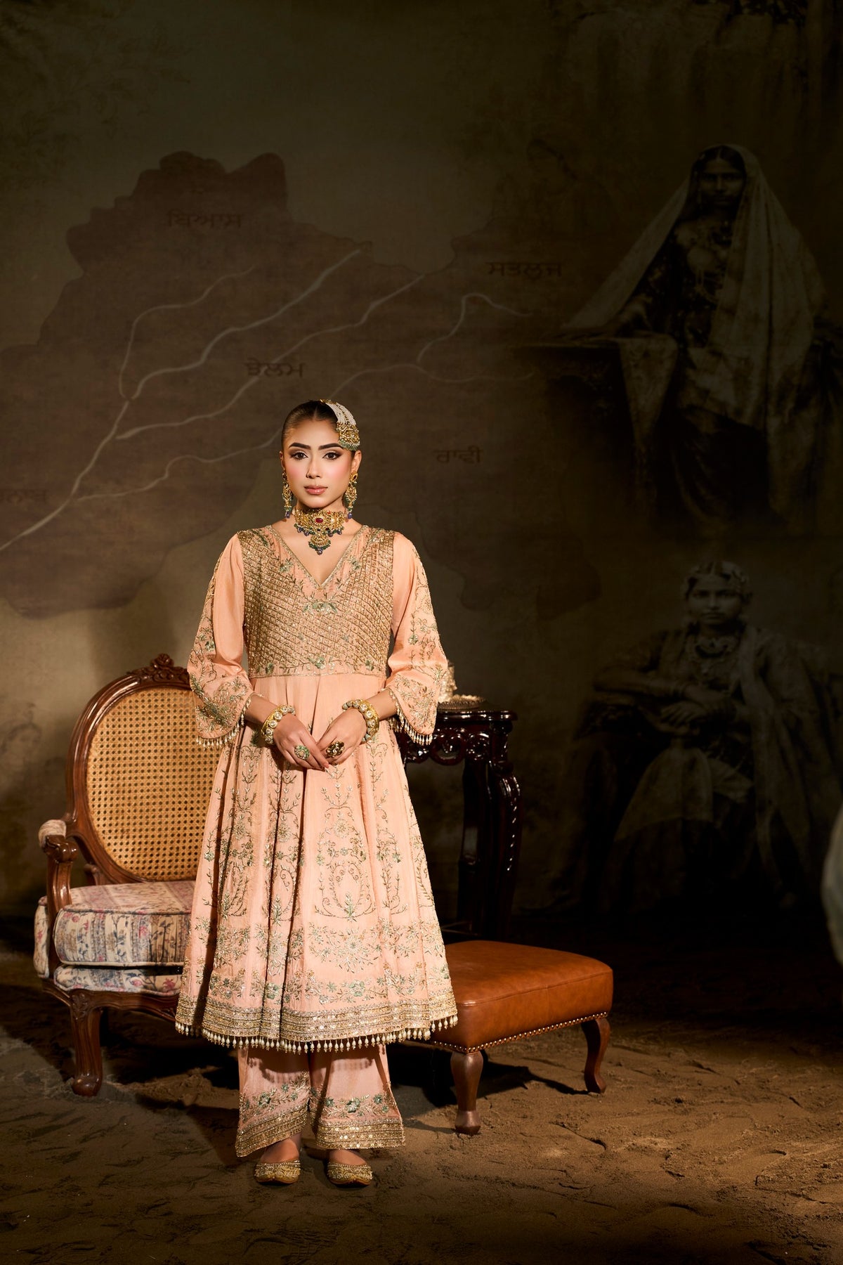 Beas - Peach Anarkali Suit