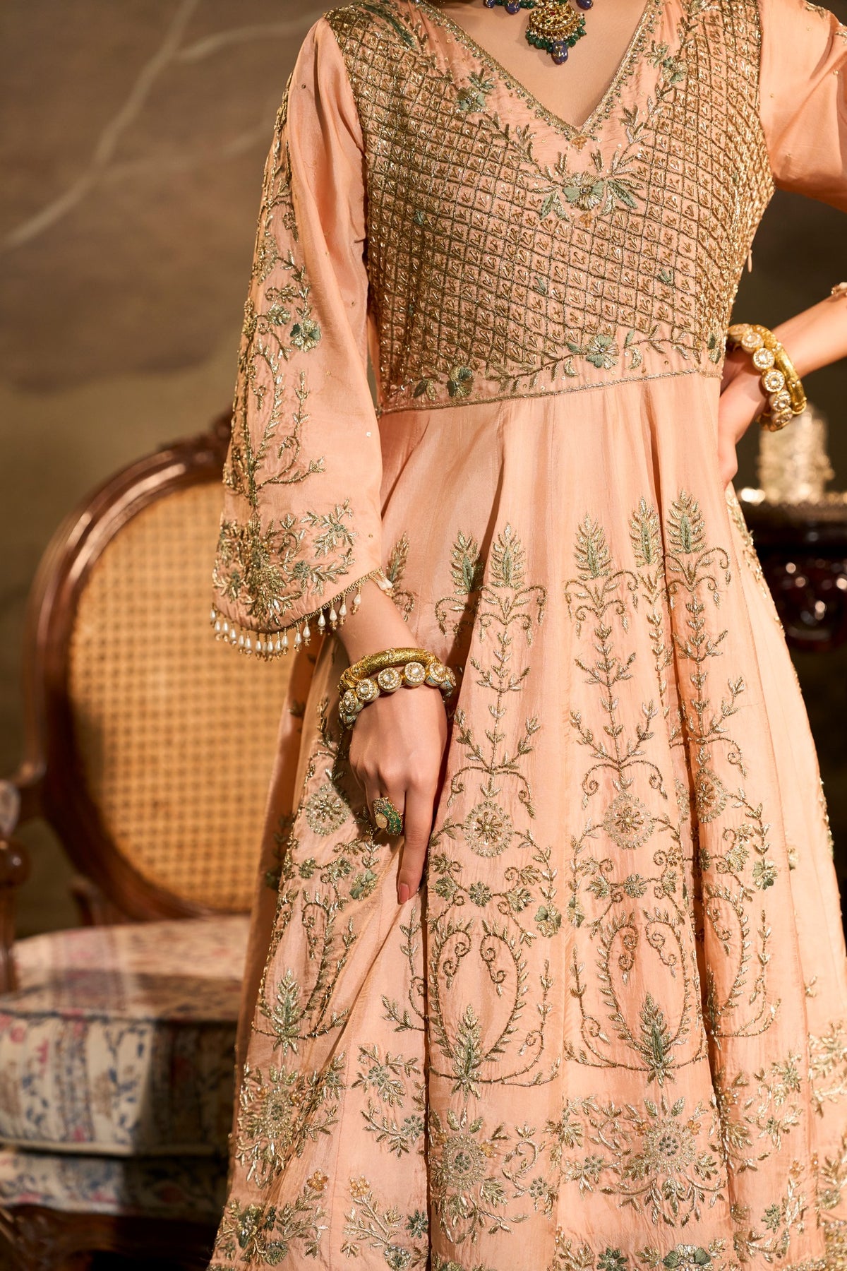 Beas - Peach Anarkali Suit